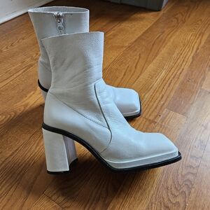 L'intervalle bampton white ankle boots size 37